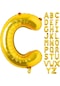 C Harf Gold Folyo Balon16 İnç 36 cm