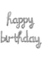 El Yazılı 16 İnç Happy Birthday Gümüş Balon Set