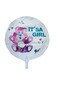 İt'sa Girl Beyaz Üzerine Pembe Renk Folyo Balon 45 cm