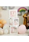 One Yazılı Beyaz Kutu ve Balon Seti Kız Bebek 1 Yaş Doğum Günü Kutlama