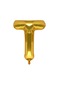 T Harf Gold Folyo Balon 32-34 Inc 82 cm