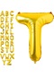 T Harf Gold Folyo Balon16 İnç 36 cm