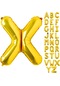 X Harf Gold Folyo Balon16 İnç 36 cm