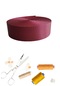 Dar Dokuma Bordo Polipropilen Kolon Kayış - 4 Cm X 10 Mt