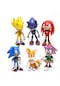 Nyt 6 Adet/takım 7 Cm Sonic The Hedgehog Figürleri Pvc Sonic Gölge Kuyrukları Karakterler Şekil Ücretsiz Kargo Çok Renkli