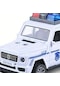 Tcherchi Oyuncak Araba Atalet Düşmeye Dayanıklı Açılabilir Kapı Polis Arabası İtfaiye Aracı Modeli Off-road Küçük Araba Beyaz