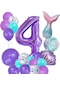 4 Yaş Deniz Kızı Temalı Doğum Günü Parti Kutlama Seti Konsept 1