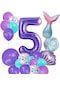 5 Yaş Deniz Kızı Temalı Doğum Günü Parti Kutlama Seti Konsept 1
