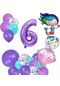 6 Yaş Deniz Kızı Temalı Doğum Günü Parti Kutlama Seti Konsept 2