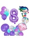 8 Yaş Deniz Kızı Temalı Doğum Günü Parti Kutlama Seti Konsept 2