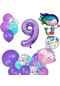 9 Yaş Deniz Kızı Temalı Doğum Günü Parti Kutlama Seti Konsept 2
