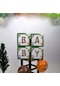 Baby Yazılı Safari Konsepti Seti Dekoratif Kutu 25 cm Doğum Günü Konsepti