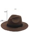 Keçe Kumaş Yetişkin Panama Şapkası Kahverengi Kahve Renk 58 Numar
