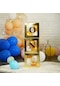One Yazılı Gold Kutu Ve Balon Seti Bebek 1 Yaş Doğum Günü Kutlama