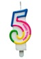 Renkli 5 Rakam Mum Doğum Günü Partisi Pasta Malzemesi