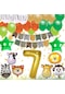 Safari Konsepti 7 Yaş Doğum Günü Parti Kutlama Seti; Rakam Ve Yıl