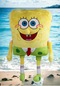 İthal Kumaş Renkli 3 Boyutlu Sünger Bob Figür Peluş Oyuncak Çeşitleri Uyku & Oyun Arkadaşı Dev 70 Cm 001