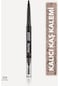 Flormar İki Uçlu Açılı Kaş Kalemi ve Kaş Fırçası (Koyu Kahve) - Angled Brow Pencil - 004 - 8690604572069