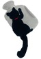 Ww Sevimli Kedi Peluş Sıcak Su Matarası 2'li Set Siyah