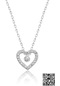 Papatya Silver Swarovski® Tektaşlı Kalp Kolye Rodyum Kaplama 925 Ayar Gümüş - SUVPS00012