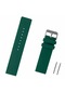 Yeşil Silikon Saat Kordonu Kayış 16mm