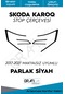 Skoda Karoq Stop Çerçeve Sticker/2017-2021-makyajsız/parlak Siyah