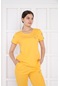 Kadın Spor Sarı Alt-Üst T-Shirt Takım-3944