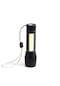 Mini Çok Güçlü Şarjlı El Feneri Xpe Cob Led Watton Wt 030 Siyah