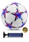 Telvesse Futbol Topu Şampiyonlar Ligi Pompalı Sert Zemin Halı Saha Futbol Topu No:5 Mavi 034