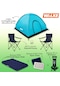 Walke Lüks Kamp Seti 4 Kişilik Çadır + Çift Kişilik Yatak + 2 Sandalye + Pompa + 2 Yastık