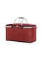 Büyük Kapasiteli Katlanabilir Yalıtımlı Piknik Çantası - 40x23x20cm Kırmızı
