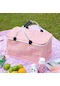 Büyük Kapasiteli Katlanabilir Yalıtımlı Piknik Çantası - 40x23x20cm Pembe