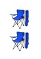 Exent 2'li Rejisör Kamp Sandalyesi Piknik Sandalyesi Katlanır Sandalye Taşıma Çantalı Mavi