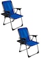 Natura Bardaklıklı Kamp Sandalyesi Mavi 2 Adet