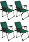 Natura 4 Adet Kamp Sandalyesi Bardaklıklı - Yeşil