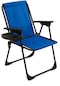Natura Kamp Sandalyesi Oval Bardaklıklı - Mavi