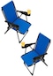 Silva 2 Adet Kamp Sandalyesi Bardaklıklı - Mavi