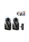 Type-c Telefon, Type-c Alıcı Ve Çift Mikrofon İçin Puluz Kablosuz Yaka Mikrofonu Siyah Type-C 2 TX + 1 RX