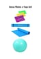 Busso Pilates ve Yoga Minderi 173 x 61 x 4 MM + 20 CM Pilates Topu + 120 CM 3'lü Pilates Bandı Mavi