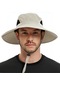 Tezzgelsin Unisex Geniş Kenarlı Fileli Katlanabilir Şapka Bej