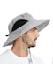 Tezzgelsin Unisex Geniş Kenarlı Fileli Katlanabilir Şapka Gri
