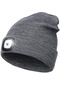 Xcj Işıklı Şapka Erkek/kadın Şapka Kış Sıcak Far Kap 3 Parlaklık Seviyesi İle Kamp Balıkçılık Için 4 Parlak Led Gri