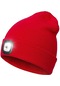 Xcj Işıklı Unisex Şapka Kış Sıcak Far Kap 3 Parlaklık Seviyesi İle Kamp Balıkçılık Için 4 Parlak Led Kırmızı