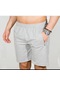 Unisex Baharlık Penye Şort Açık Gri