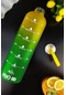 Digithome H2o Çift Renkli Motivasyon Cam Matara Su Şişesi 1000 Cc Sarı - H2o87184 - Hyt