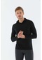 Maraton Active Slimfit Erkek Kapşonlu Uzun Kol Spor Siyah Sweatshirt 826004-siyah