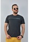 Erkek G3 Melanj/Koyu Gri Slim Fit T-Shirt-3299
