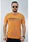 Erkek Hardal Slim Fit T-Shirt-3298