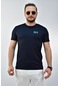 Erkek Lacivert Slim Fit T-Shirt-3285
