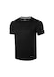 Erkek Nem Emici Hızlı Kuruma Atletik Teknik Performans Spor T-shirt Drıfıt-kısakol Siyah